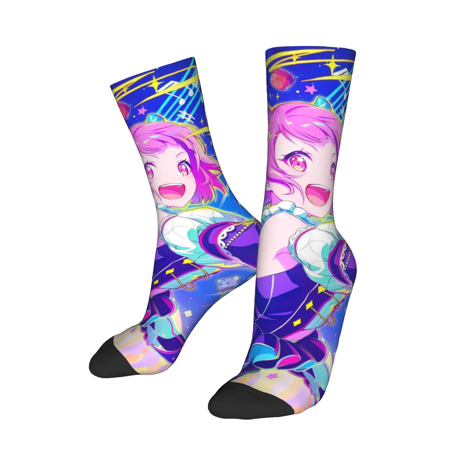 Emu Otori Socks Men's Women's Funny Happy Singer Anime Socks Harajuku Spring Summer Autumn Winter Middle Tube Socks Gift