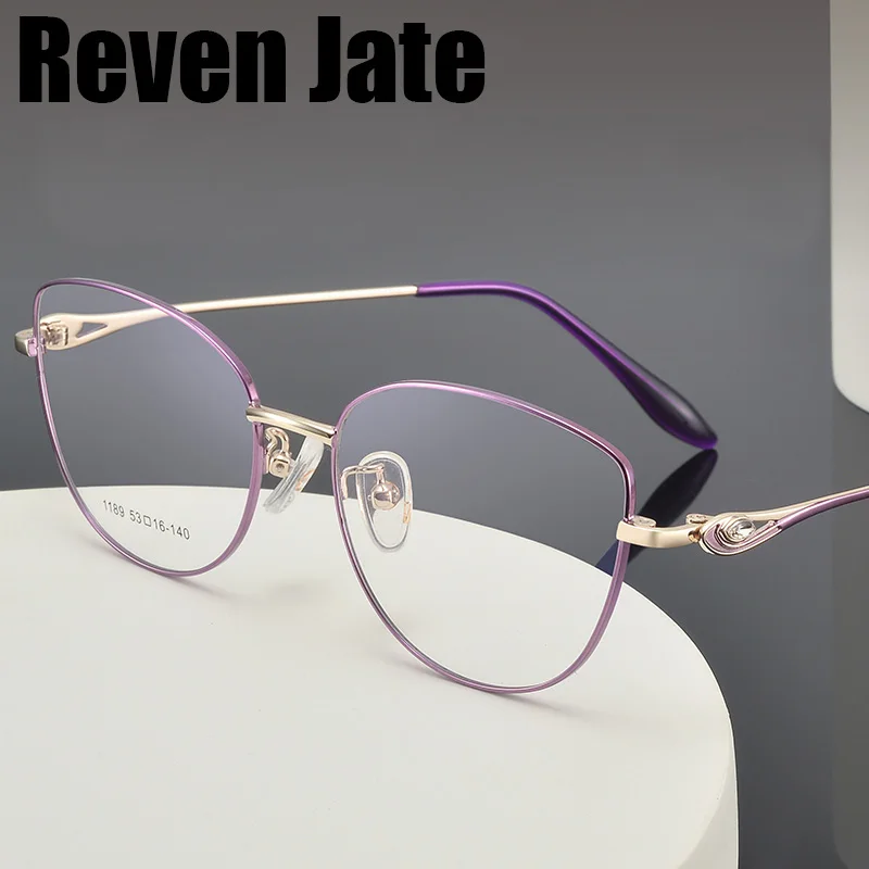 

Reven Jate 1139, оправа для очков, женские очки по рецепту, близорукость, оптическая для женских очков, прозрачные линзы, оправа для очков из сплава