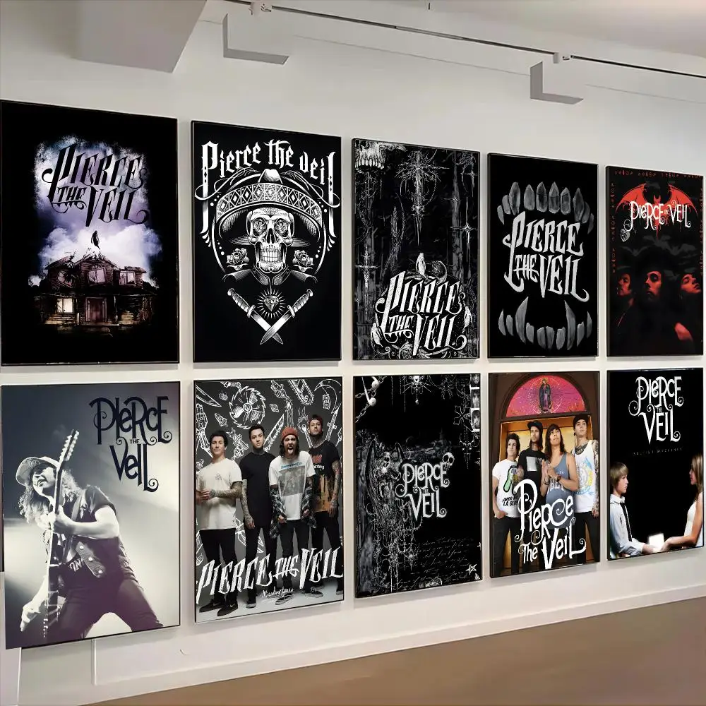 Band P-Pierce The Veil Poster Living Room Bedroom Party Bar Decor Moisture-proof Art Wall Painting
