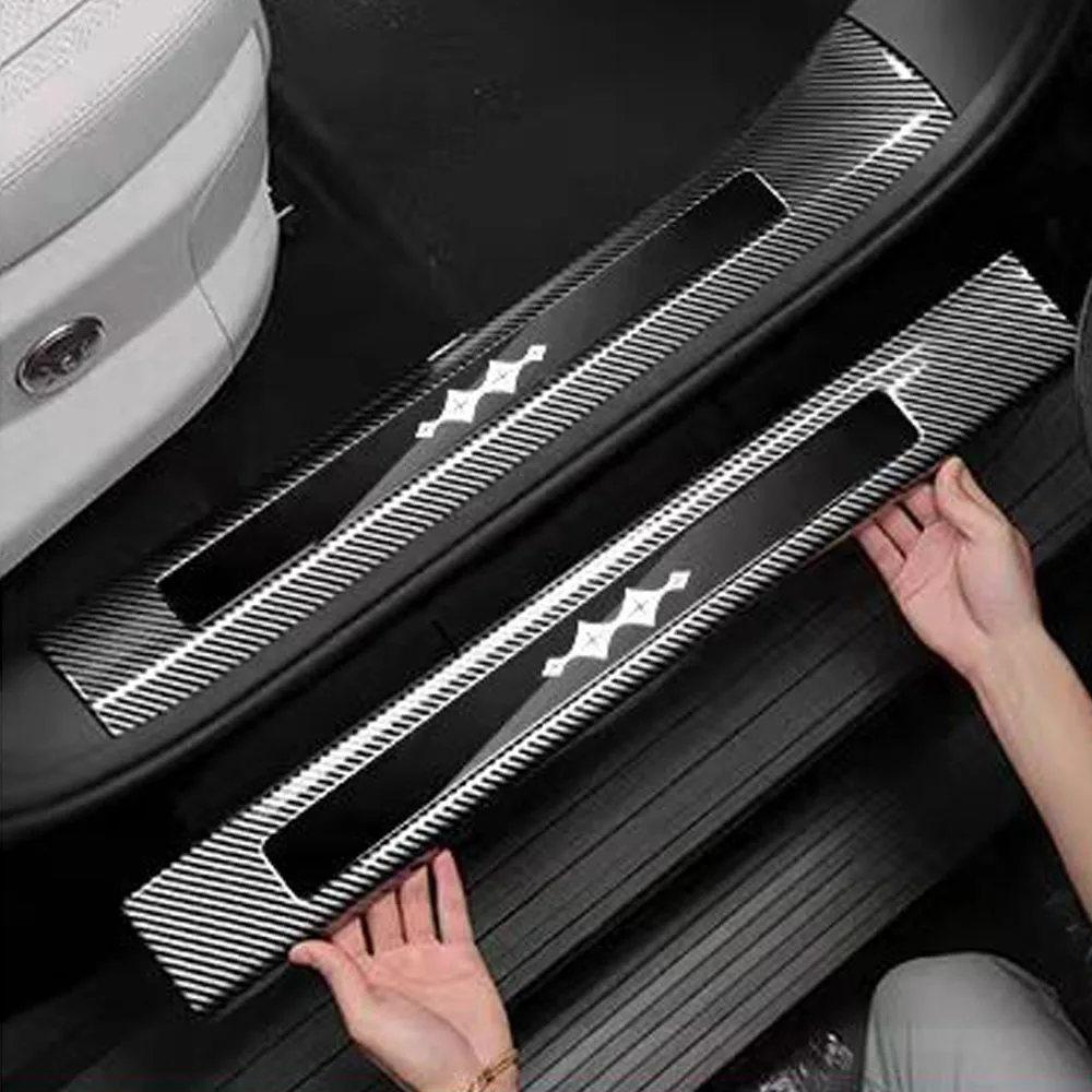 

Защитная накладка на порог для BYD Equation Leopard Titanium 7, наклейка на дверную панель, ABS-пластик с узором под карбон, защита дверей