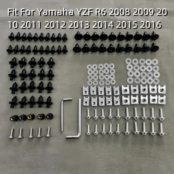 Kit de carrocería de carenado, tornillos para Yamaha YZF R6, 2008, 2009, 2010, 2011, 2012, 2013, 2014, 2015, 2016