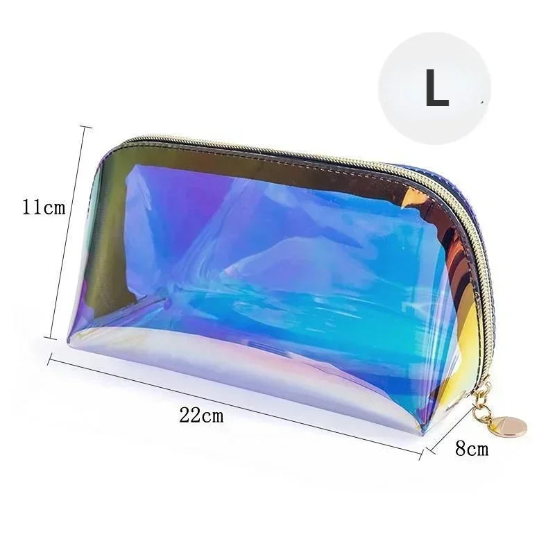 Fashion Laser Cosmetic Bag Women Makeup Case PVC Transparent Beauty Organizer Pouch Female Lipstick Bag Lady Make Up Pouch