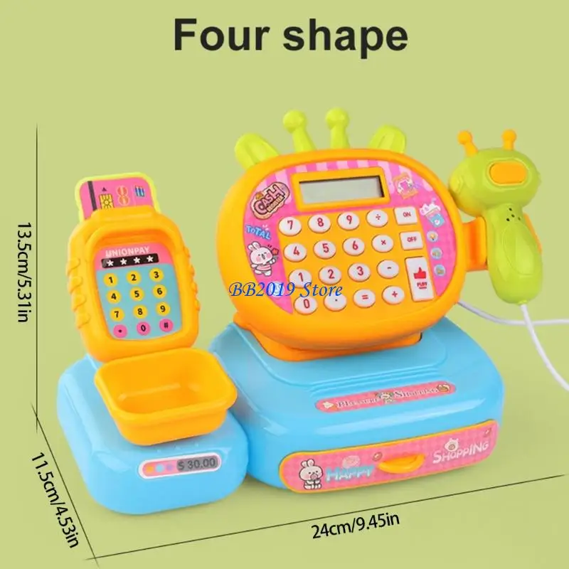 Q0KB Realistic Checkout Counter Playset con accessori rimovibili per matematica