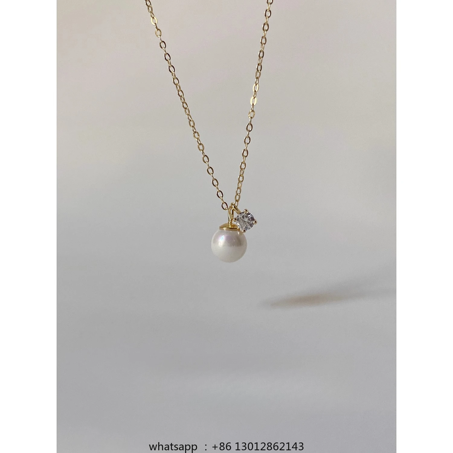 

Простое жемчужное циркониевое ожерелье, темпераментная цепочка на ключицу