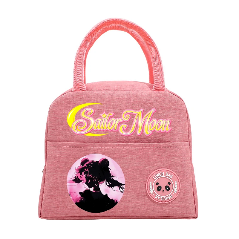 Sailor Moon Lunch Bag New School Office Thermal Insulation Box Handbag Kids Anime Planet Cat Luna Bento Case Y2k Food Pouch Gift