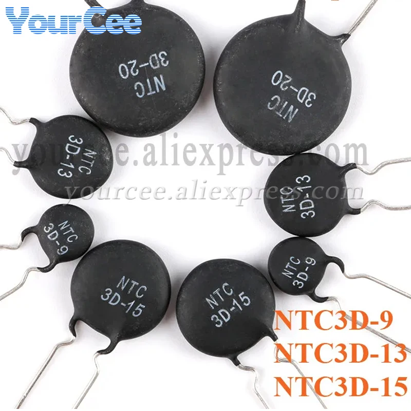 10PCS NTC3D NTC Thermistor Negative Temperature NTC3D-9 NTC3D-13 NTC3D-15 Coefficient Resistor 3R 3ohm 9mm 13mm 15mm