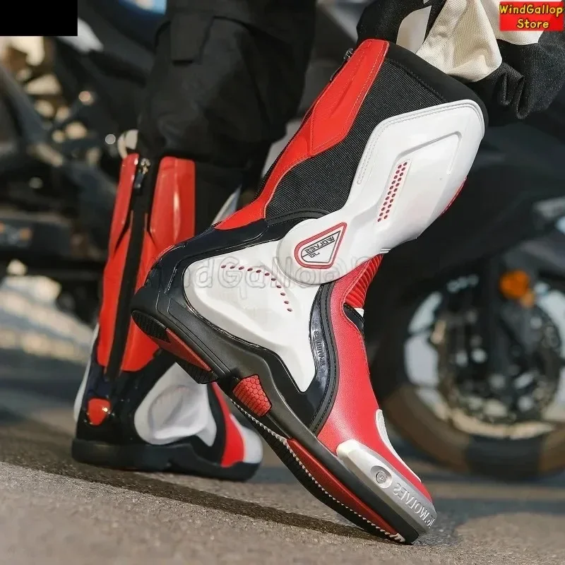 Professional motorcycle riding boots wear-resistant waterproof breathable track racing sports all-round protective shoes
