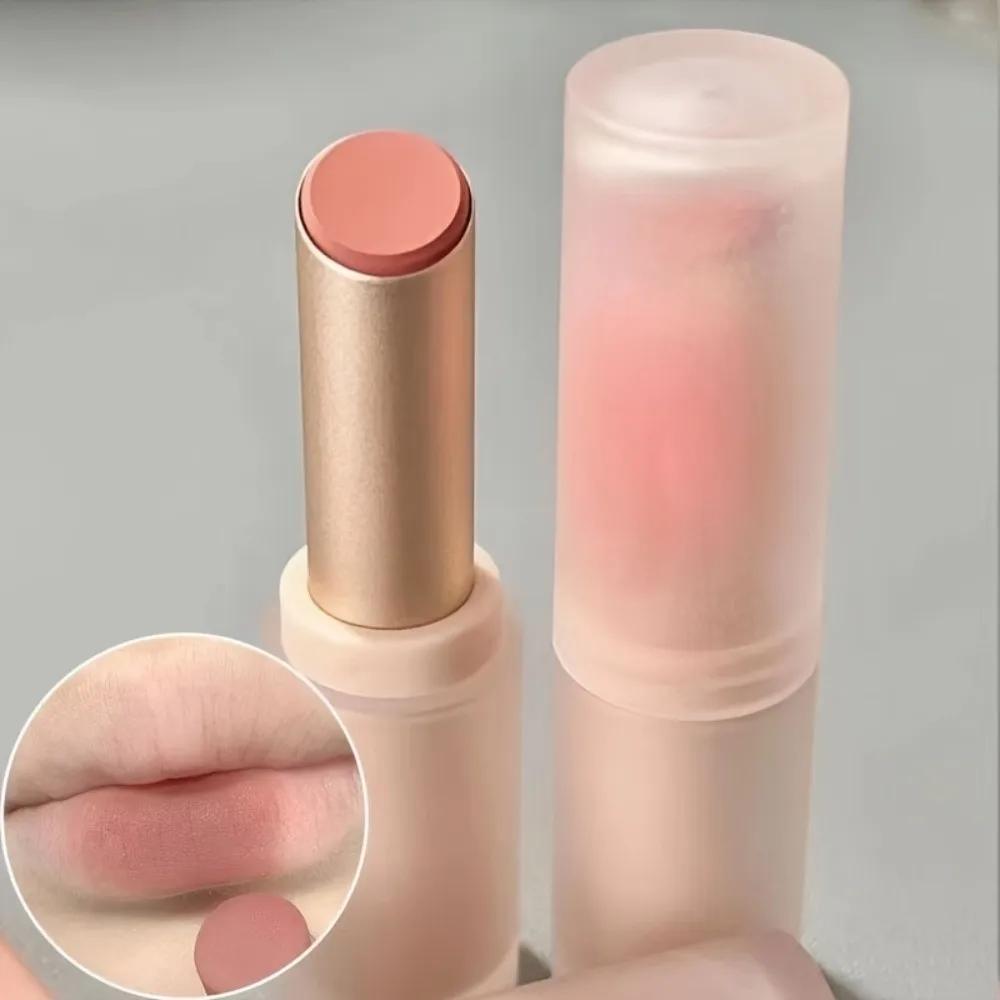 New 6 Colors Matte Velvet Lipstick Waterproof Non-stick Cup Lip Tint Nude Apricot Long Lasting Lip Gloss Women