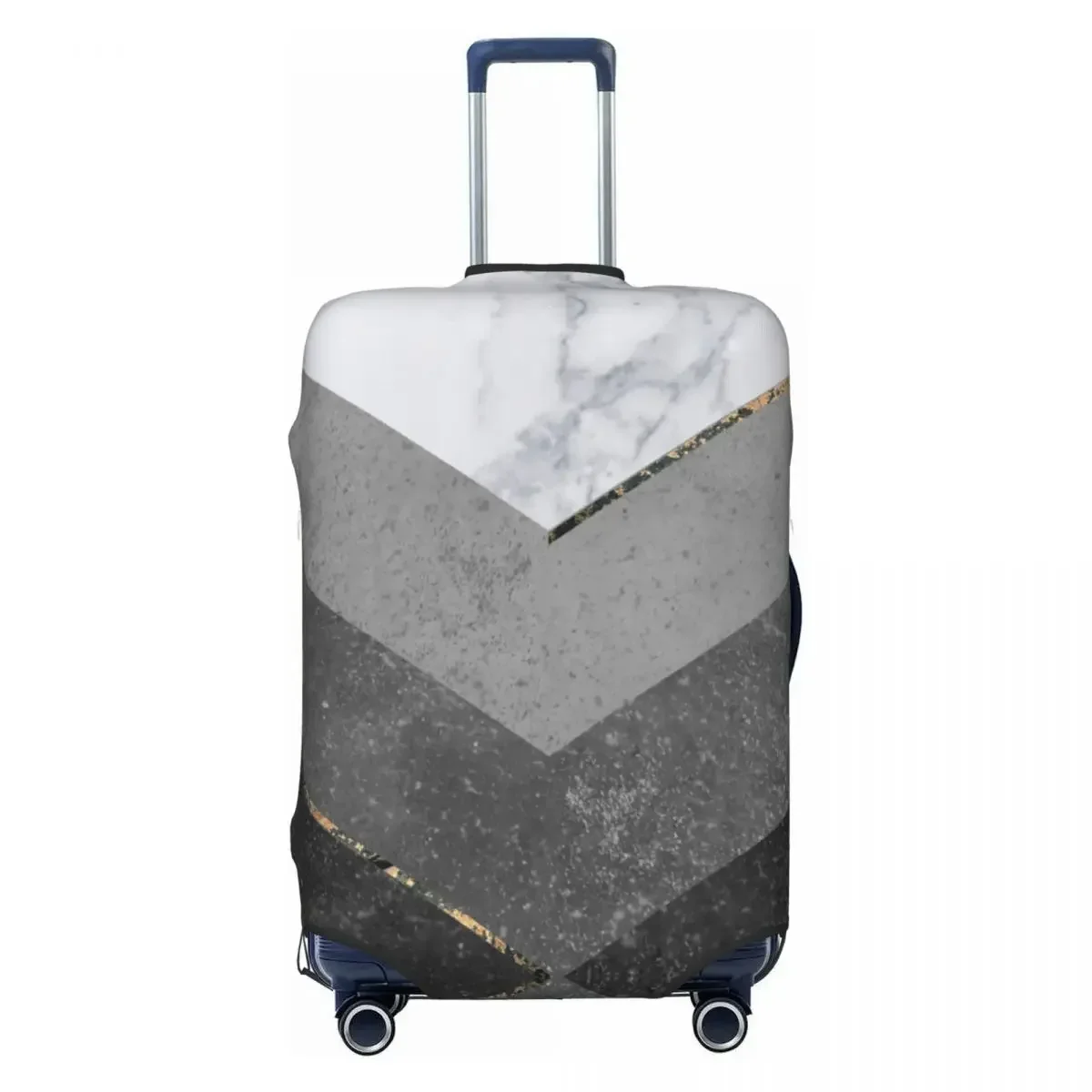 

Custom Cute Marble Gray Copper Black Gold Luggage Cover Protector Dust Proof Abstract Pattern Travel Suitcase Covers