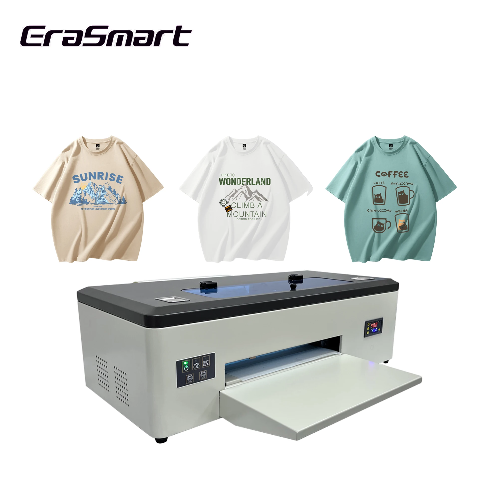 Erasmart XP600 1390 33cm Dtf Printer A3 Roll Pet Film Heat Transfer  For Textile T-shirt Printing Machines