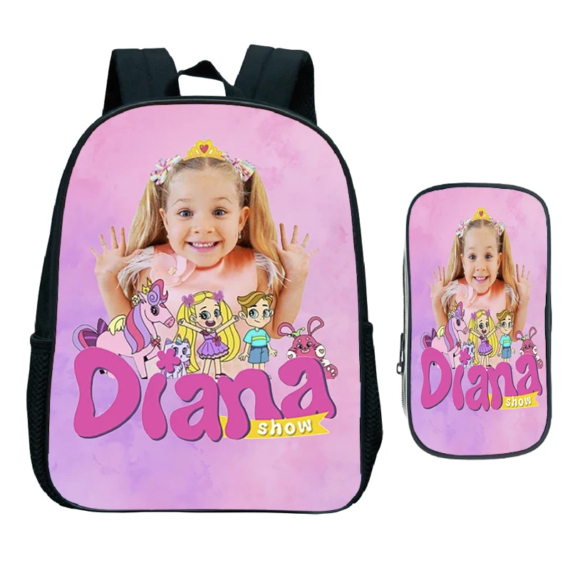 Diana And Roma Show Kids Backpack Boys Girls Kindergarten Bag Children School Bags Toddler School Cartoon Bookbag