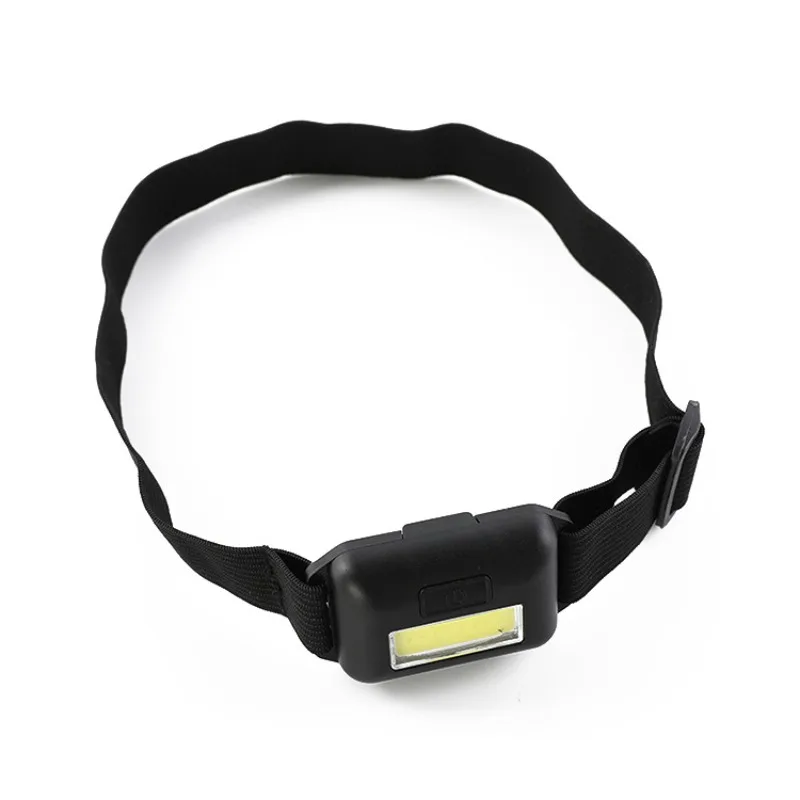 Outdoor Camping Mini Headlamp: Strong Light COB, Long Battery Life, Dry Cell, Plastic Head-Mounted Flashlight