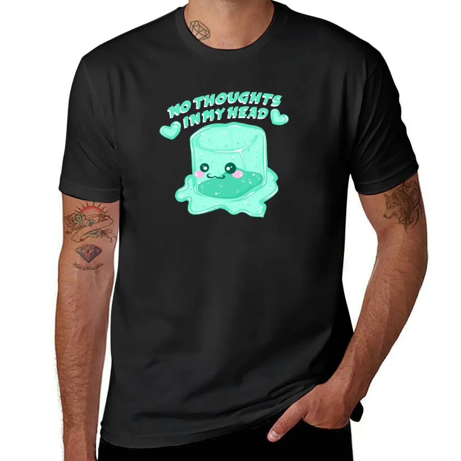 Splat the Jelly Cube - Blank Mind T-Shirt shirts graphic tees heavyweights black t shirts for men
