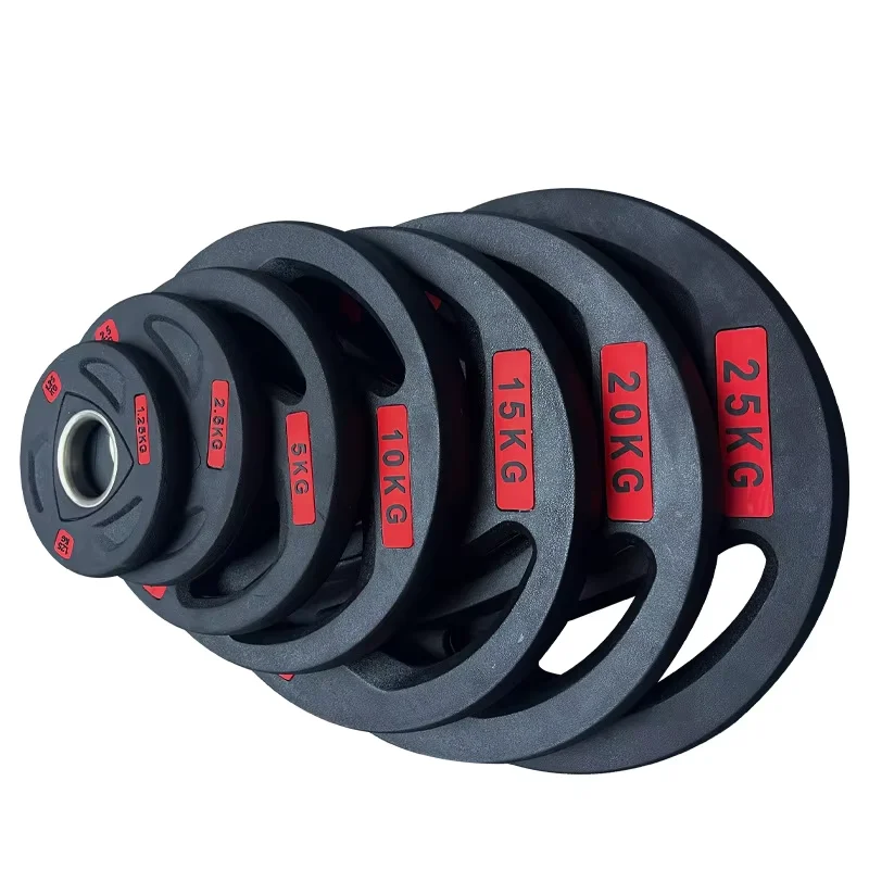 Weight Commercial Gym Equipment Barbell Discs Bumper Plate Weight Plate Black Grip Rubber Weightspromote Sales