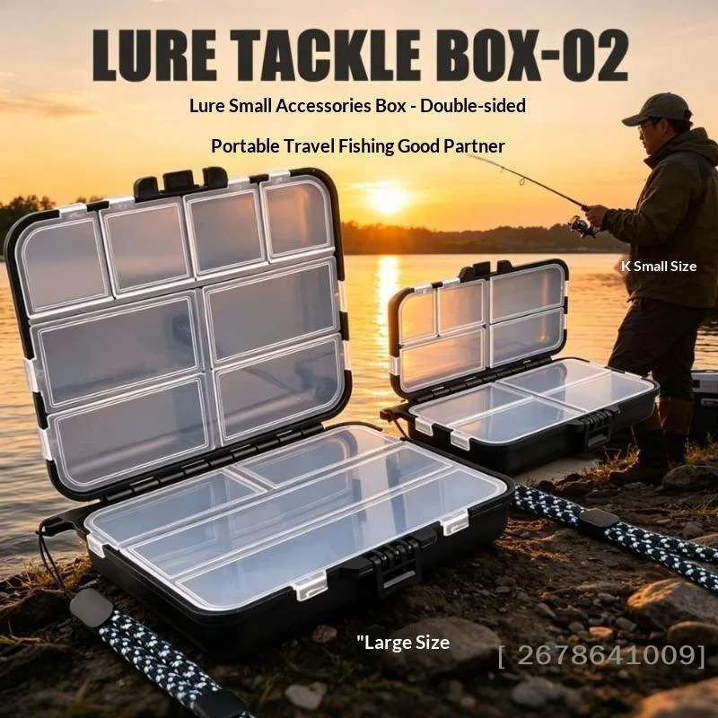 〔L〕1/2 PCS Lure Fishing Gear Box Double Sided Fishing Parts Accessories Bag Tools Storage Bait Boxes For Fish Hook Carp Fishing