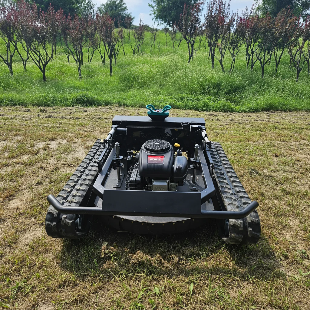 

Muddy Slope Use Tracked Lawn Mower Remote Control Self-propelled Weeding Machine