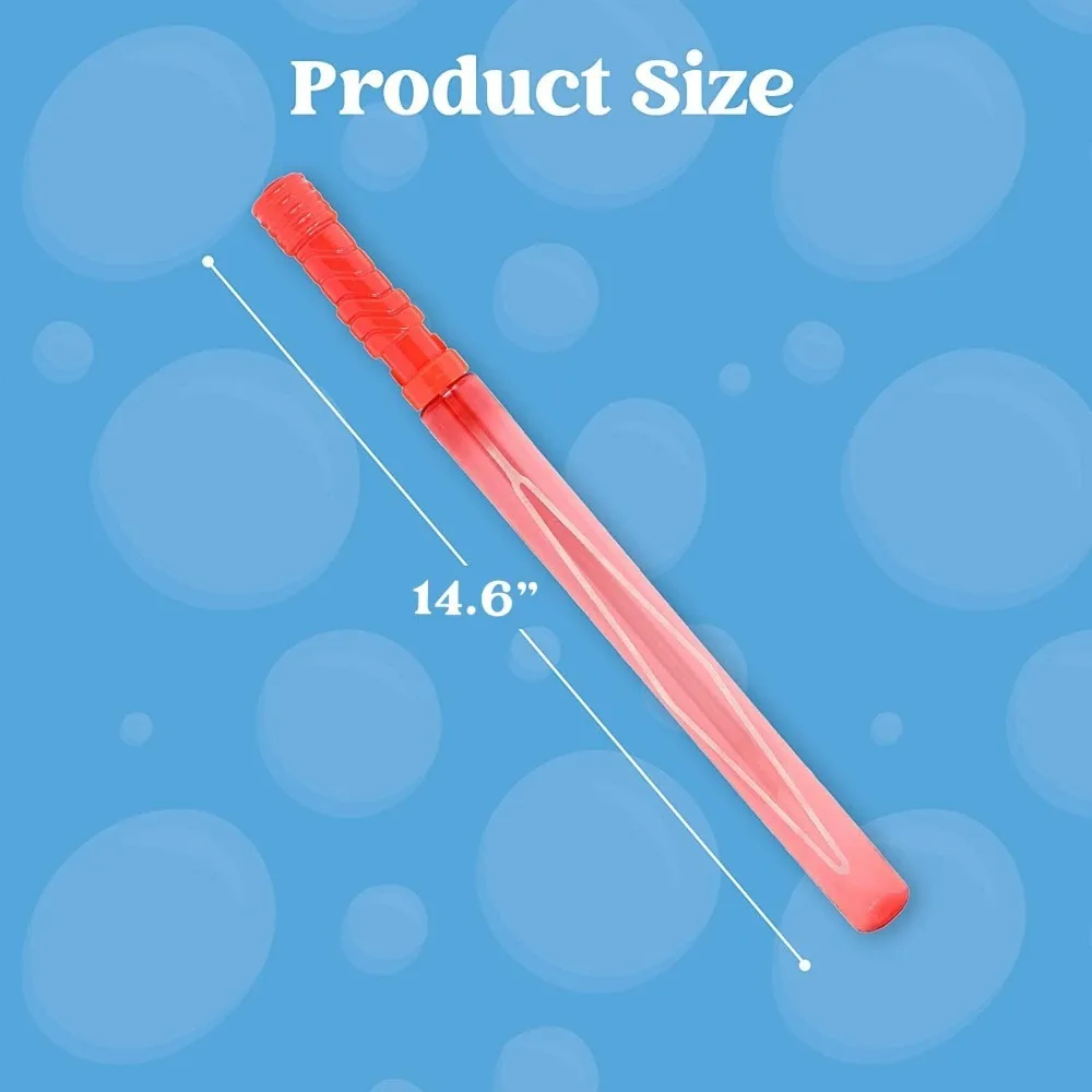 JOYFY 24 Pack 14.6'' Big Bubble Wands Bulk for KidsSummer Toy OutdoorActivity Bubbles Party Favors Supplies