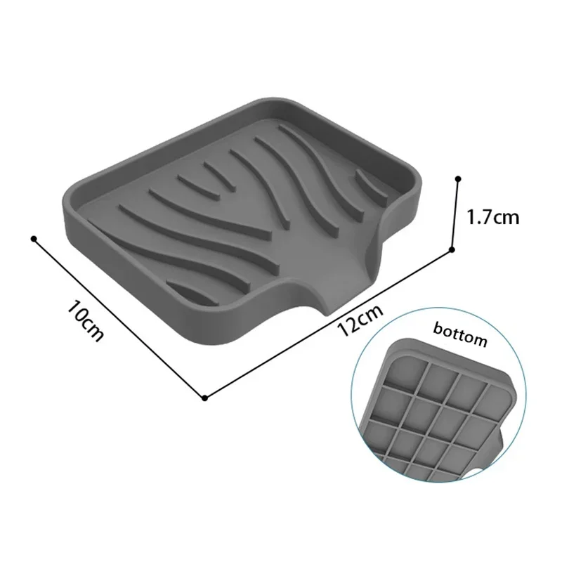 Bathroom Premium Soap Dish Easy Clean Non Slip Soft Silicone Soap Holder Self Draining Soap Tray Keep Soap Dry Storage Tray