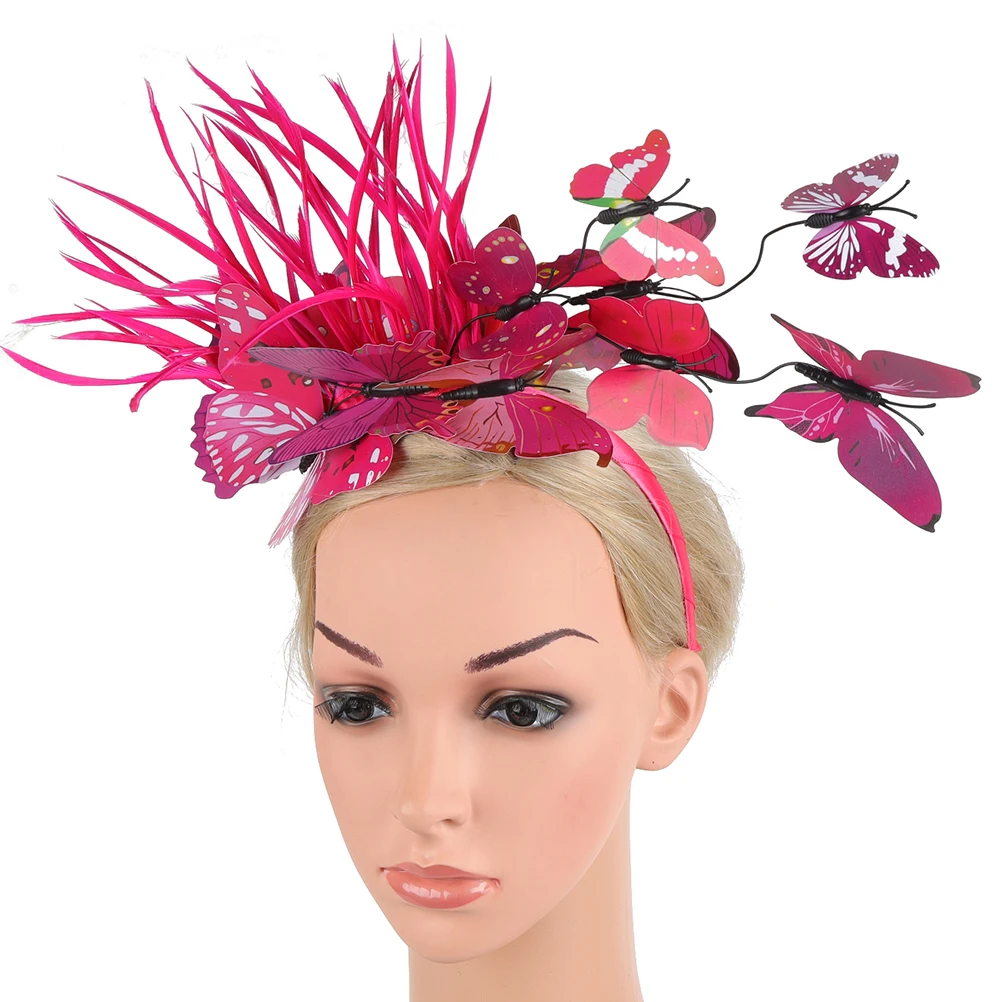

Butterfly Headband Fascinators for Women Tea Party Hat Resin Wedding Bridesmaid Hair Accessories Elegant Comfortable