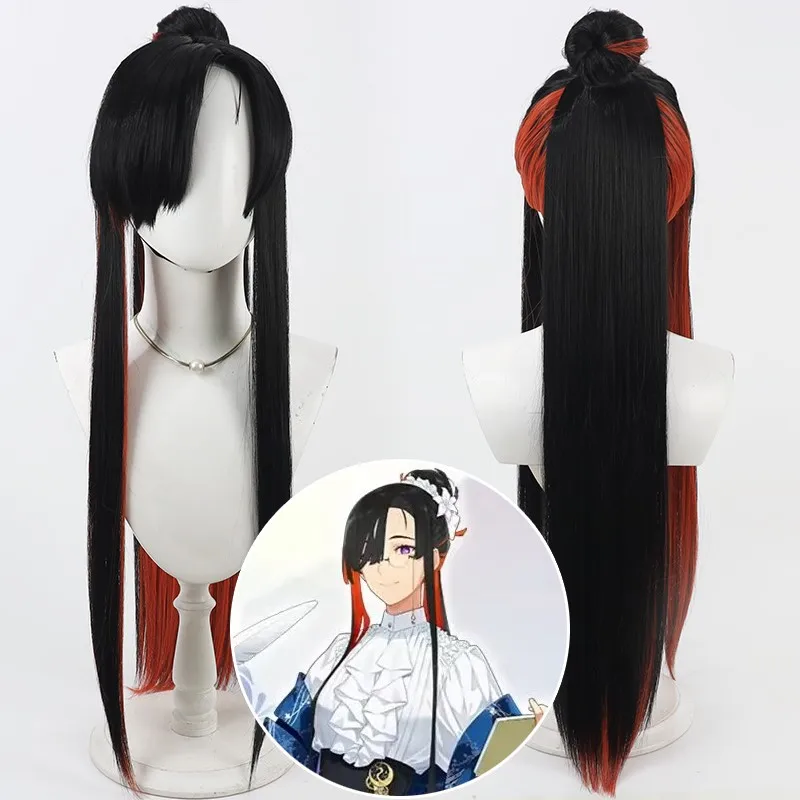 Game Fate Grand Order FGO Miss Crane Cosplay Wig 100cm Long Halloween Party Prop Synthetic Hair Heat Resistant Fiber + Wig Cap