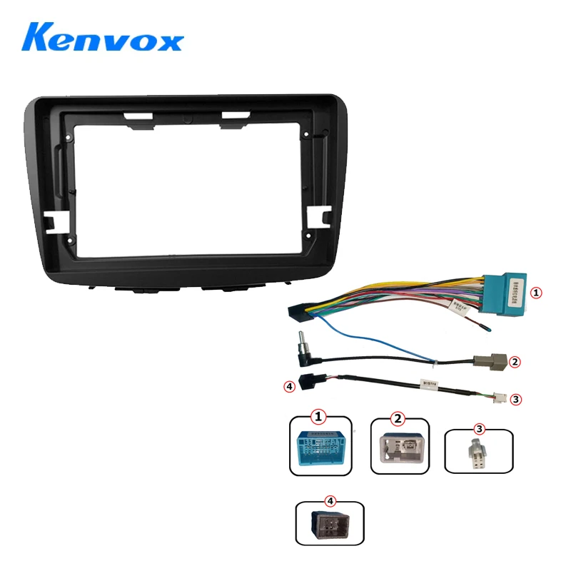 Car Radio Fascia Installation Panel For suzuki baleno 2015 2018 Android 9 Inch 2 Din Stereo Mounting Bezel Faceplate Frame Kit