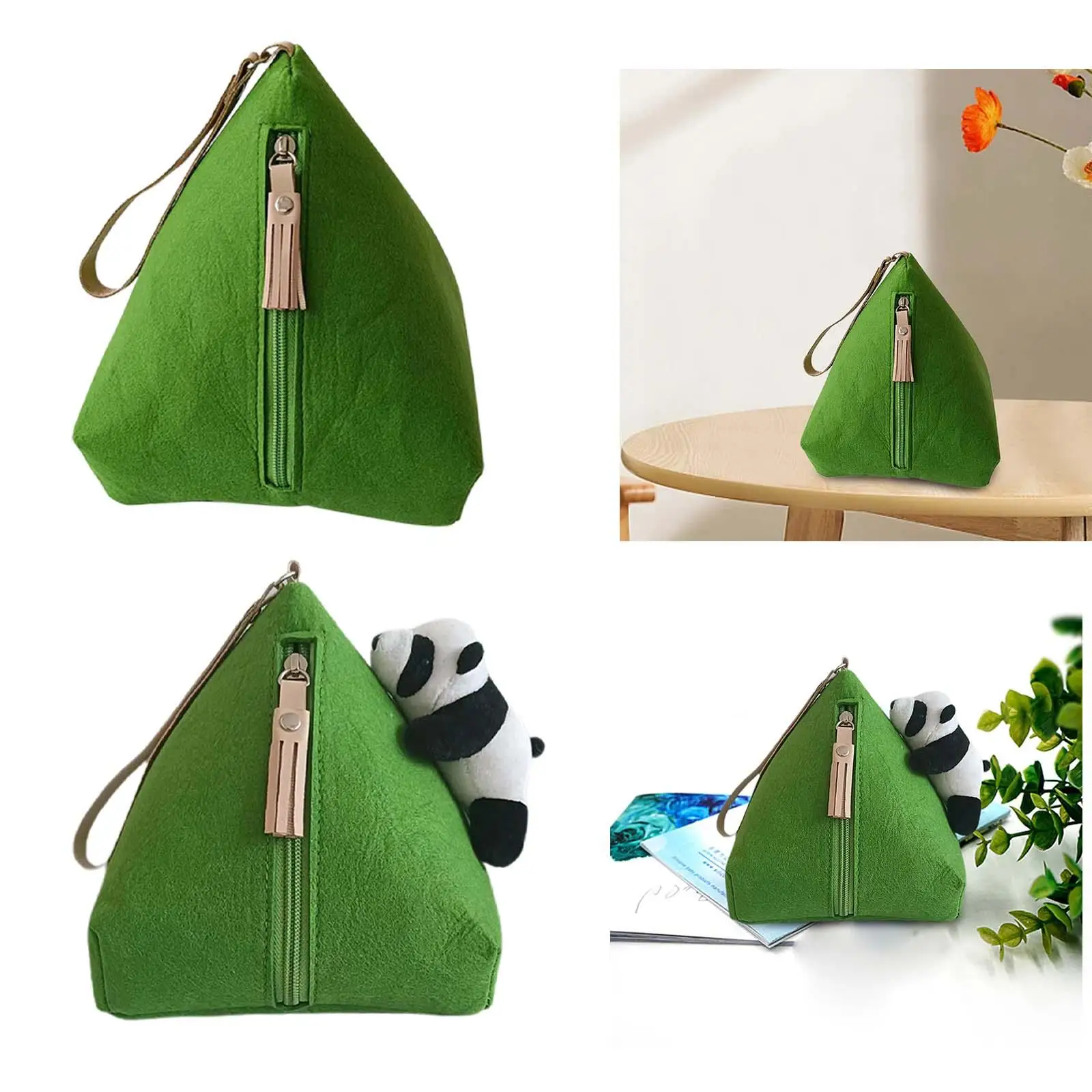 Cute Triangle Coin Purse Women Handbag Zongzi Shape Money Pocket Small Wallet