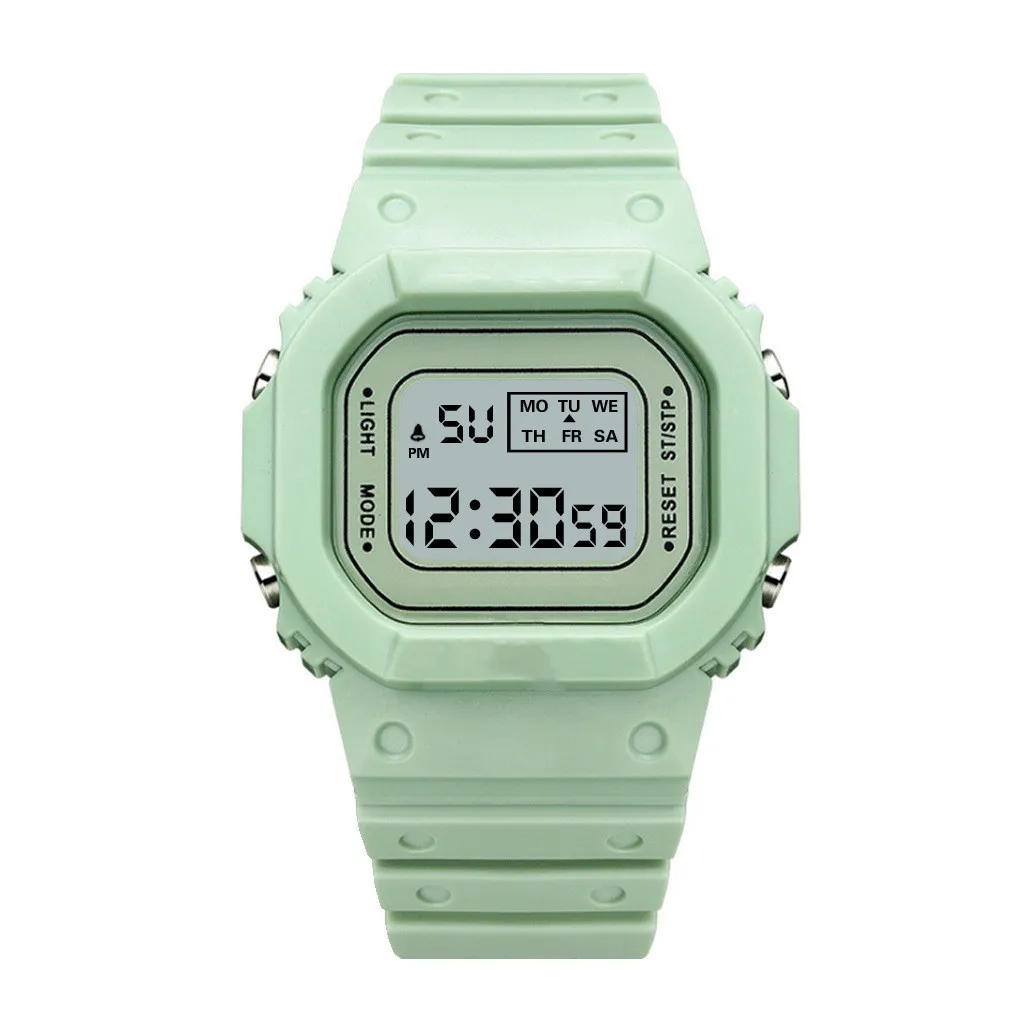 Male and female students electronic square watches, student digital LED wristbands, waterproof clocks CE117