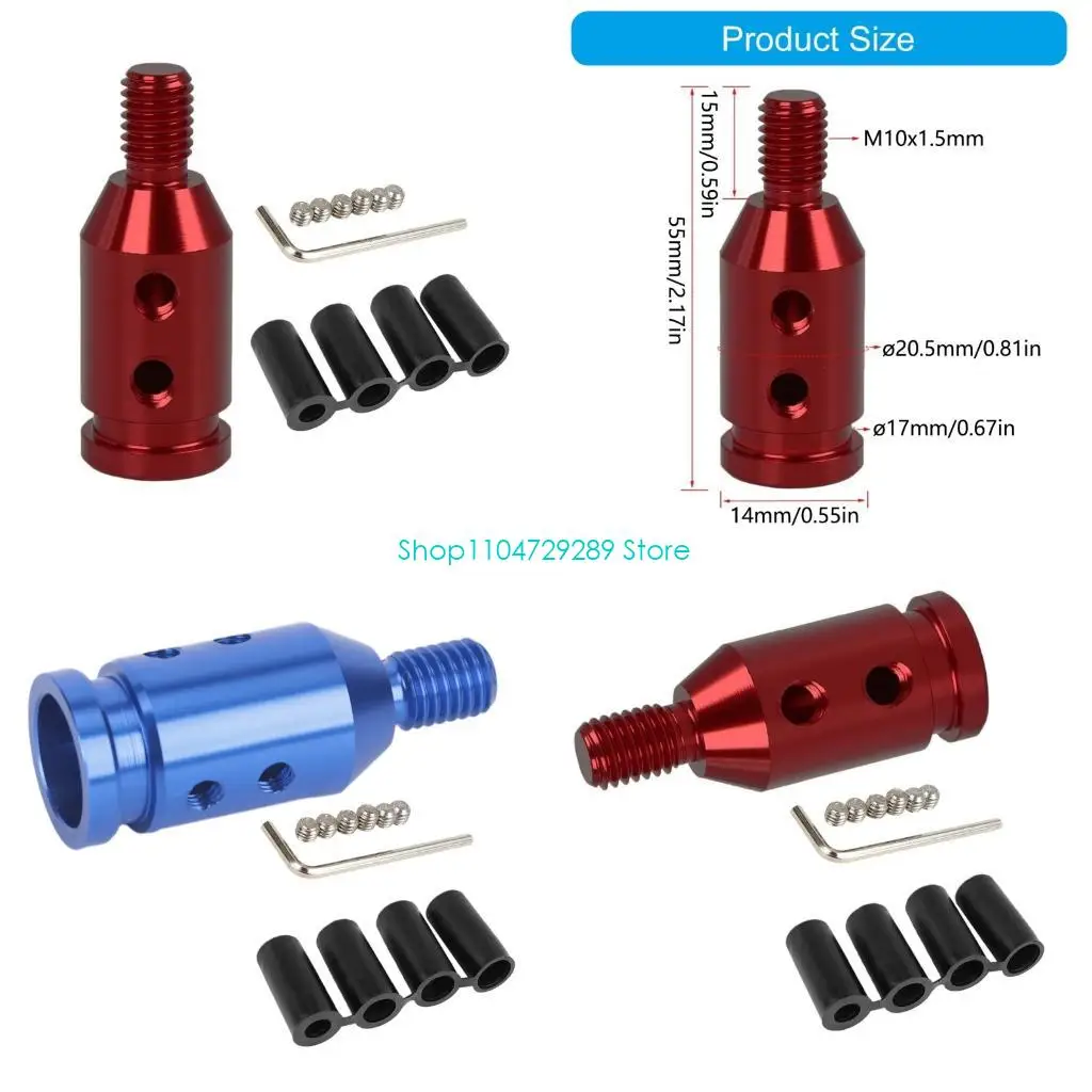 D8KE M12x1.25 Lever Adapter Aluminum Threaded Knob Converter with Set Screw Design for Garage and Interior Projects