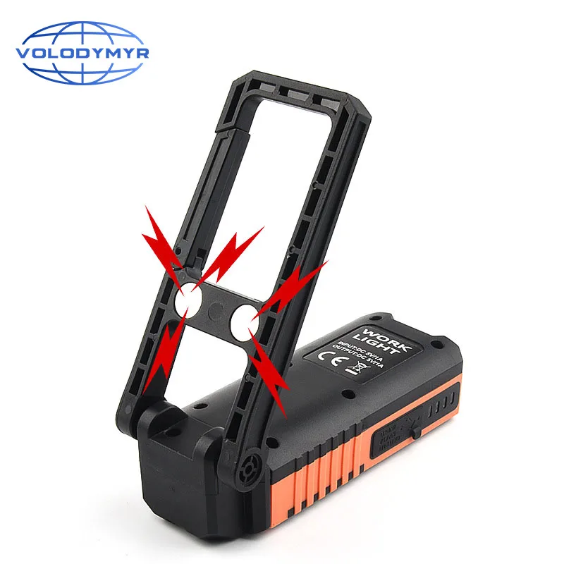 Volodymyr Work Light 10W Portable LED Handheld Lamp with Bluetooth Car Repair Magnetic Foldable Inspection Light USB Charging