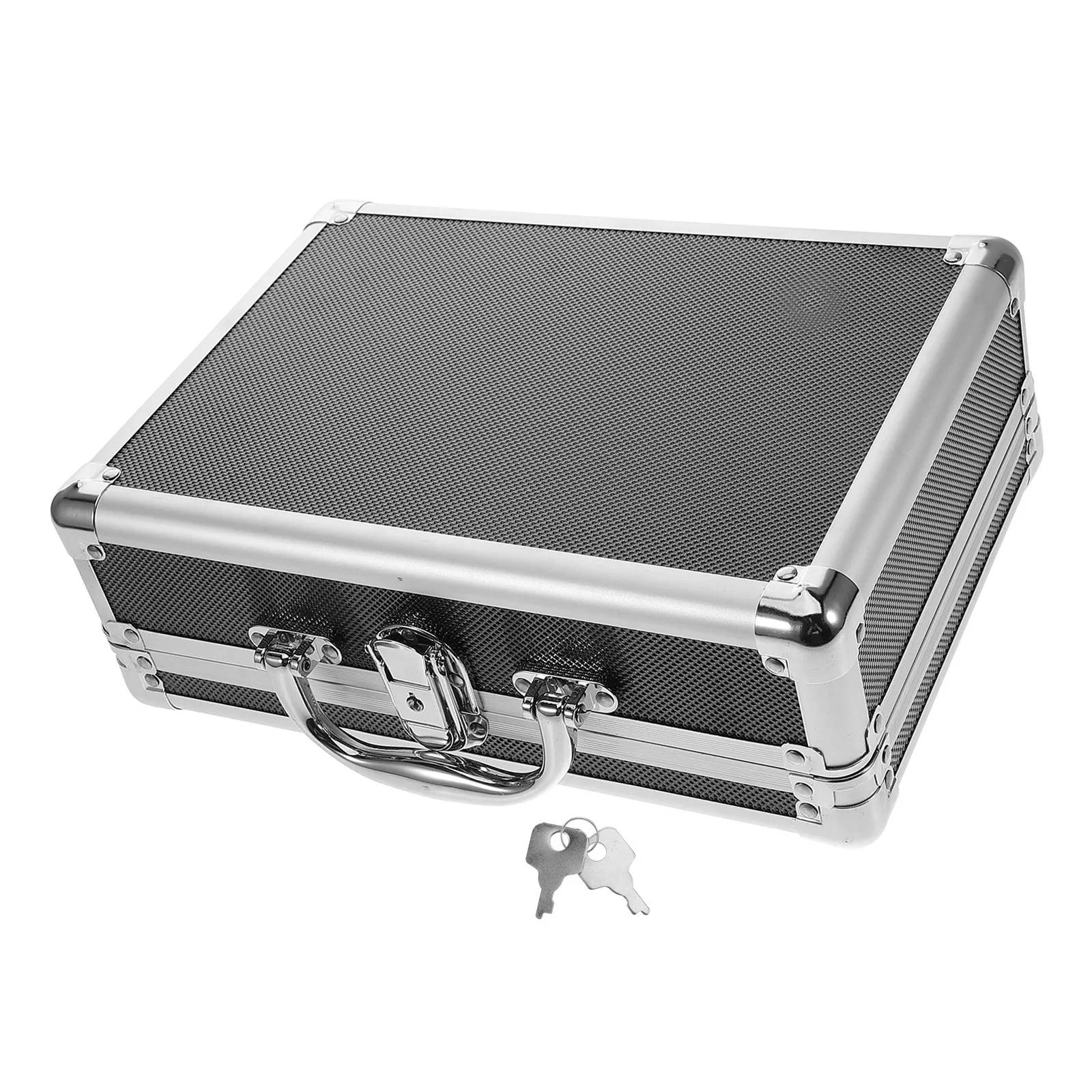 Heavy Duty Aluminum Alloy Toolbox Spacious Portable Tool Storage Case with Handle Stylish Modern Design for Home Garage Workshop