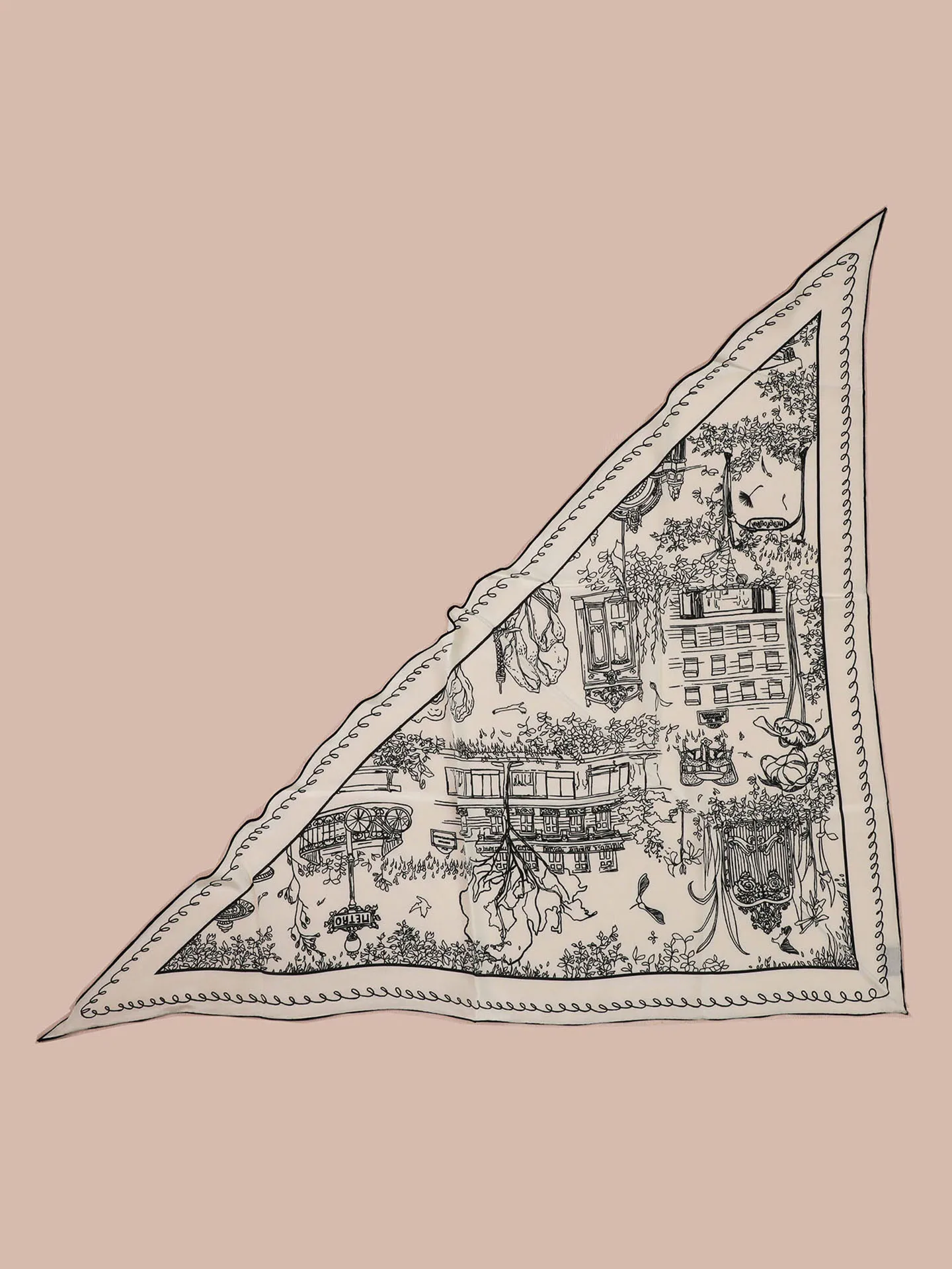 summer-silk-scarf-women's-100-silk-simple-sketch-landscape-painting-scarf-lightweight-fashion-accessory