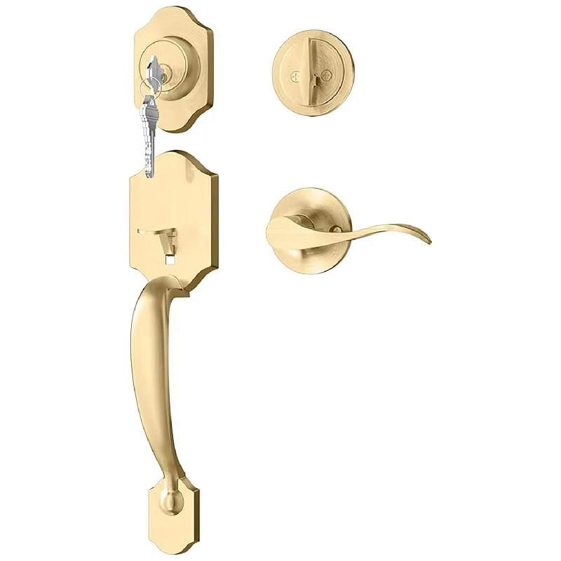 European Double Door Entry Lock ANSI Zinc Alloy Exterior Handle, Heavy Duty Pull for Main Gates/Villa Doors