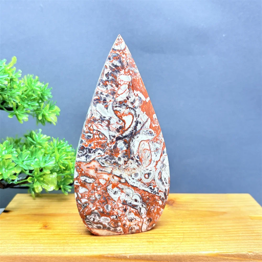 Natural Money Agate Free Form Striped Pattern Energy Crystal Room Decor Feng Shui Gift - Torch Shape Mineral Stone