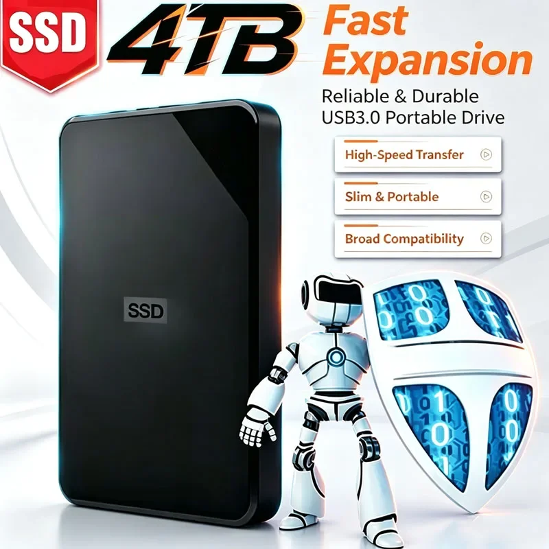 2026 Portable HDD WD Elements Series USB3.0 External Hard Disk 1TB 2TB 4TB 2.5 Inch Mobile Drive For Laptop Desktop