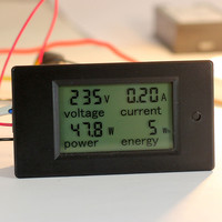 4 in 1 Digital Voltmeter Ammeter meter Voltage Current Power Energy meter Gauge AC 80-260V 20A 100A Watt Power Meter Blue
