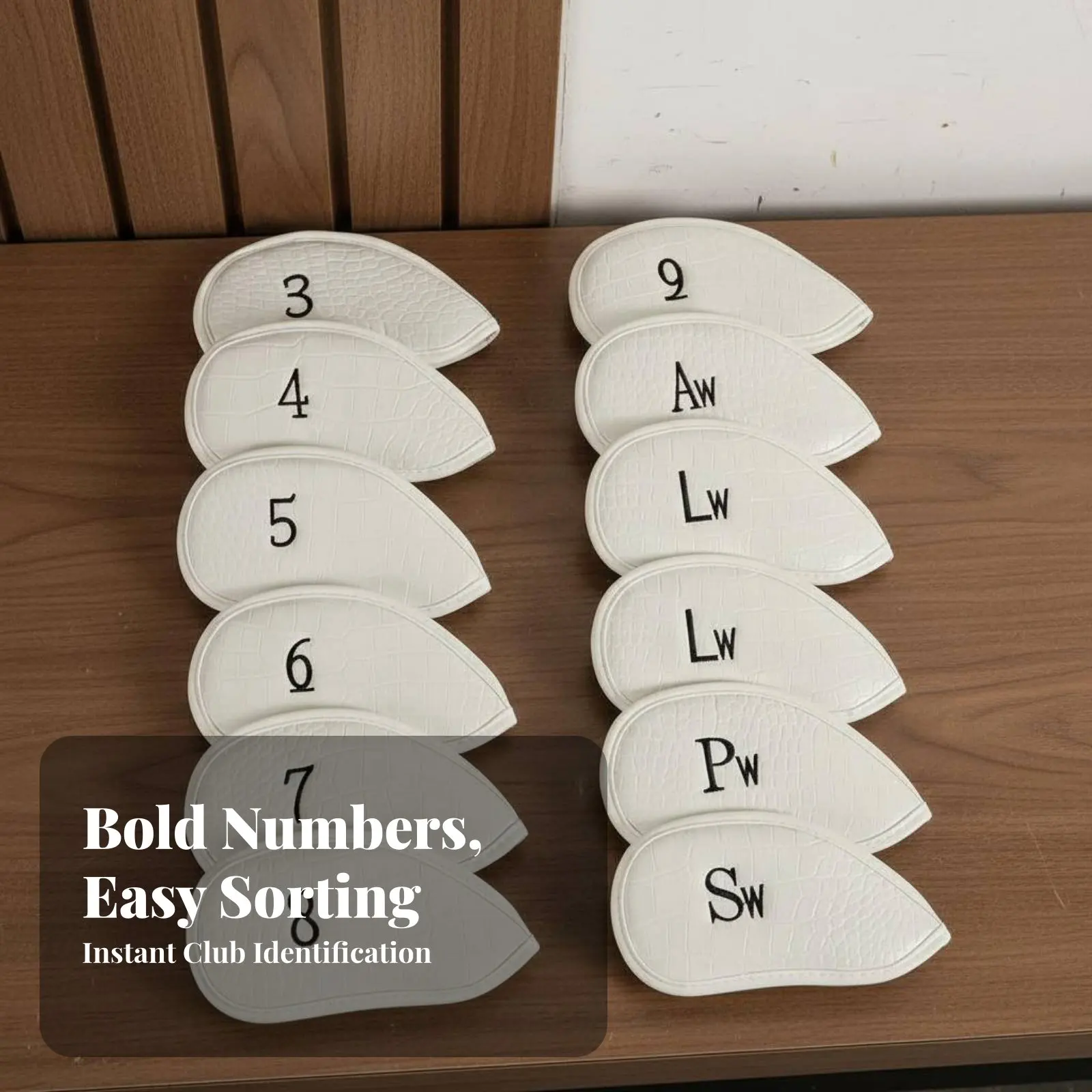 

Набор из 12 чехлов для спортивных клюшек, универсальные, с номерами, из искусственной кожи, мягкие защитные чехлы для спортивных клюшек