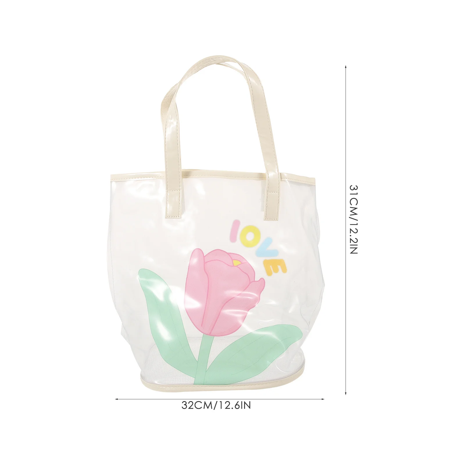 حقيبة شاطئ ذات سعة كبيرة محمولة من مادة PVC حقيبة تخزين منظم أدوات الزينة للسفر والصالة الرياضية والتخييم والاستخدام في الهواء الطلق #4