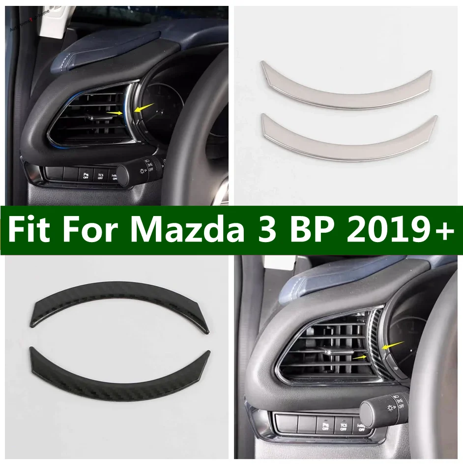 Stainless Steel Instrument Dashboard Display Decoration Frame Trim Cover Fit For Mazda 3 BP 2019 - 2024 Car Accessories