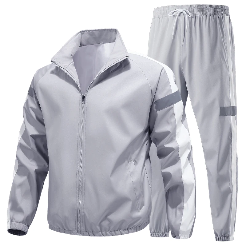 2Pcs Men Tracksuit Hoodie Tops - Jogger Sweatpants Men บทวิจารณ์และราคา