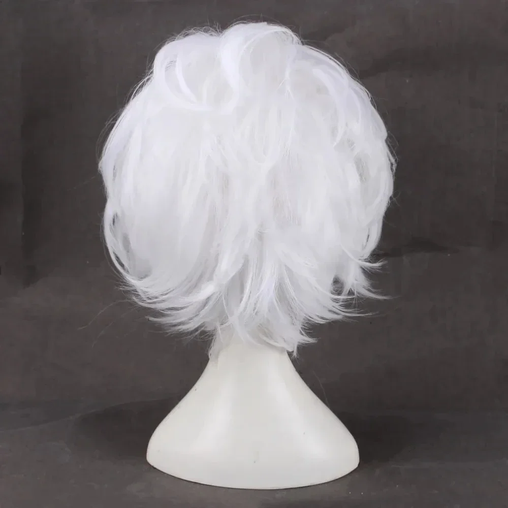 Ursula Cosplay Wig The little Mermaid White Short Hair for Adult Heat Resistant Synthetic Cosplay Wigs