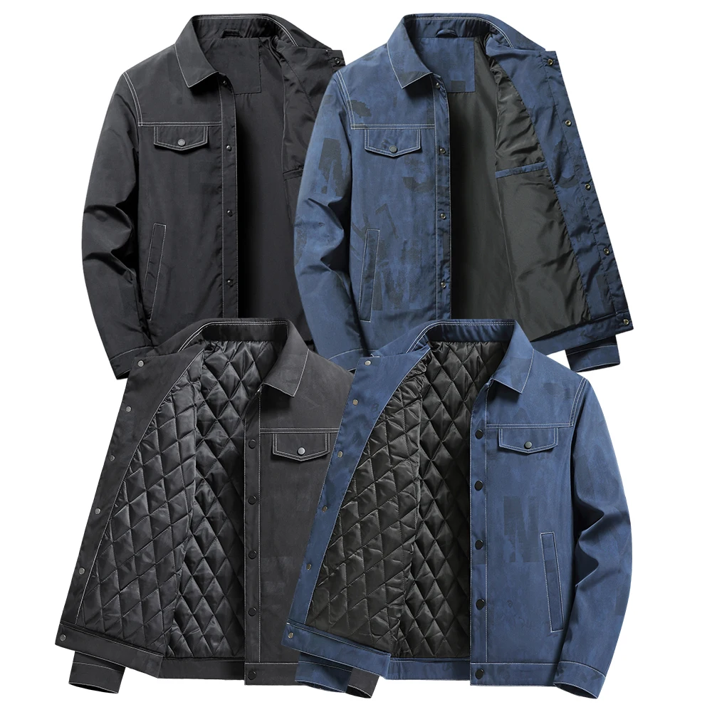 

Мужская повседневная куртка, мужская утепленная куртка, многофункциональное хлопковое пальто для осени и зимы, подходит для мужчин среднего возраста и пап.