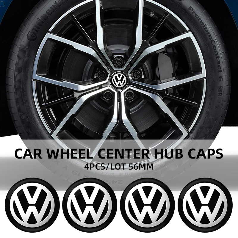 4 قطعة سيارة التصميم محور عجلات مركز قبعات ملصقات حافة شارة غطاء فولكس فاجن GTI بولو جولف باسات تيجوان أرتيون العلبة جيتا
