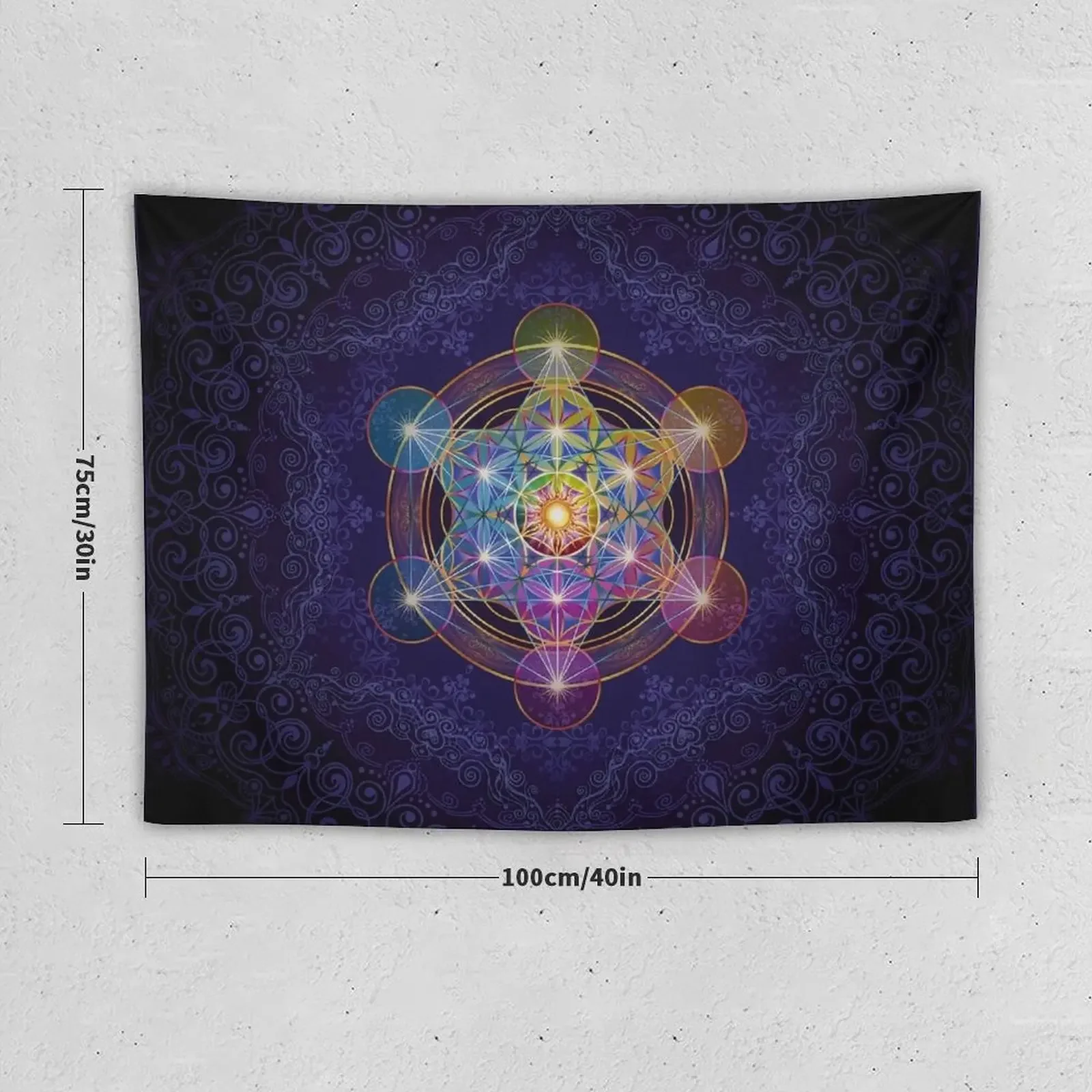 Metatron's Cube Merkabah Tapestry Aesthetics For Room Wall Carpet Room Decorations Tapestry