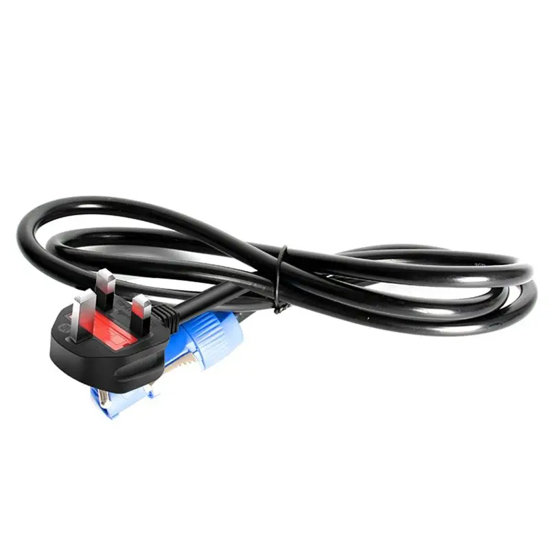 B29C-Powercon Plug 1.5M Black Stage Light Power Cable 3-Core DMX512 LED Event Lighting Cord Aviation Power Cord UK PLUG