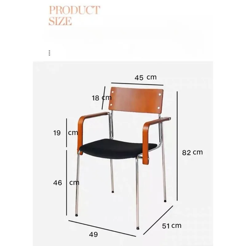 Classic Backrest Dining Chair Foldable Lazy Leisure Style Chair Home Living Room Bedroom Furniture