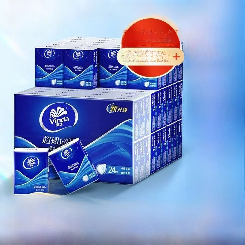 vinda-ultra-robust-handkerchief-paper-4-layers-thickened-portable-small-pack-24-packs-kitchen-tissue-original-fiber