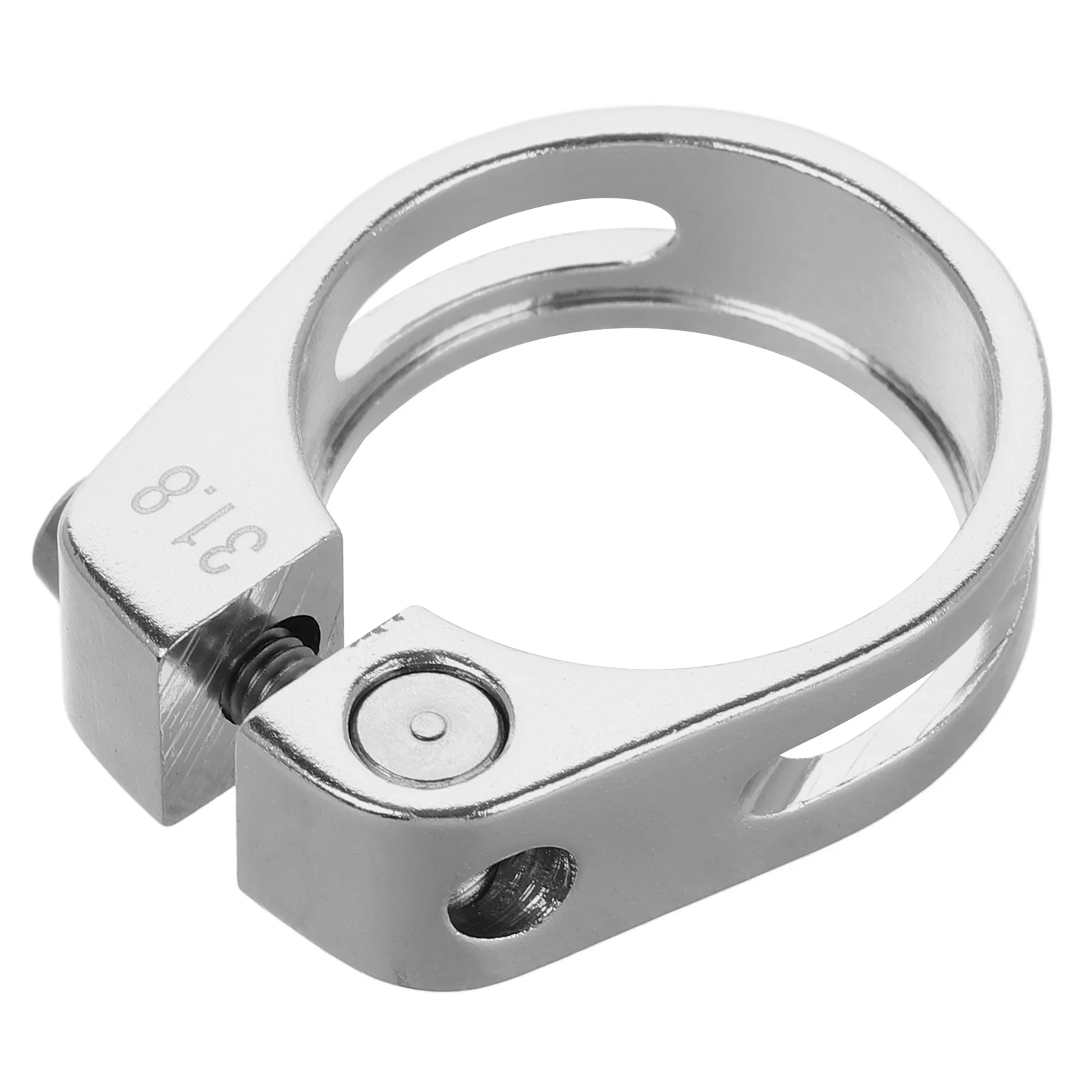 

Mountain Bike Lock Seat Tube Clamp Post Rope Aluminium Alloy Clip Silver Aluminum