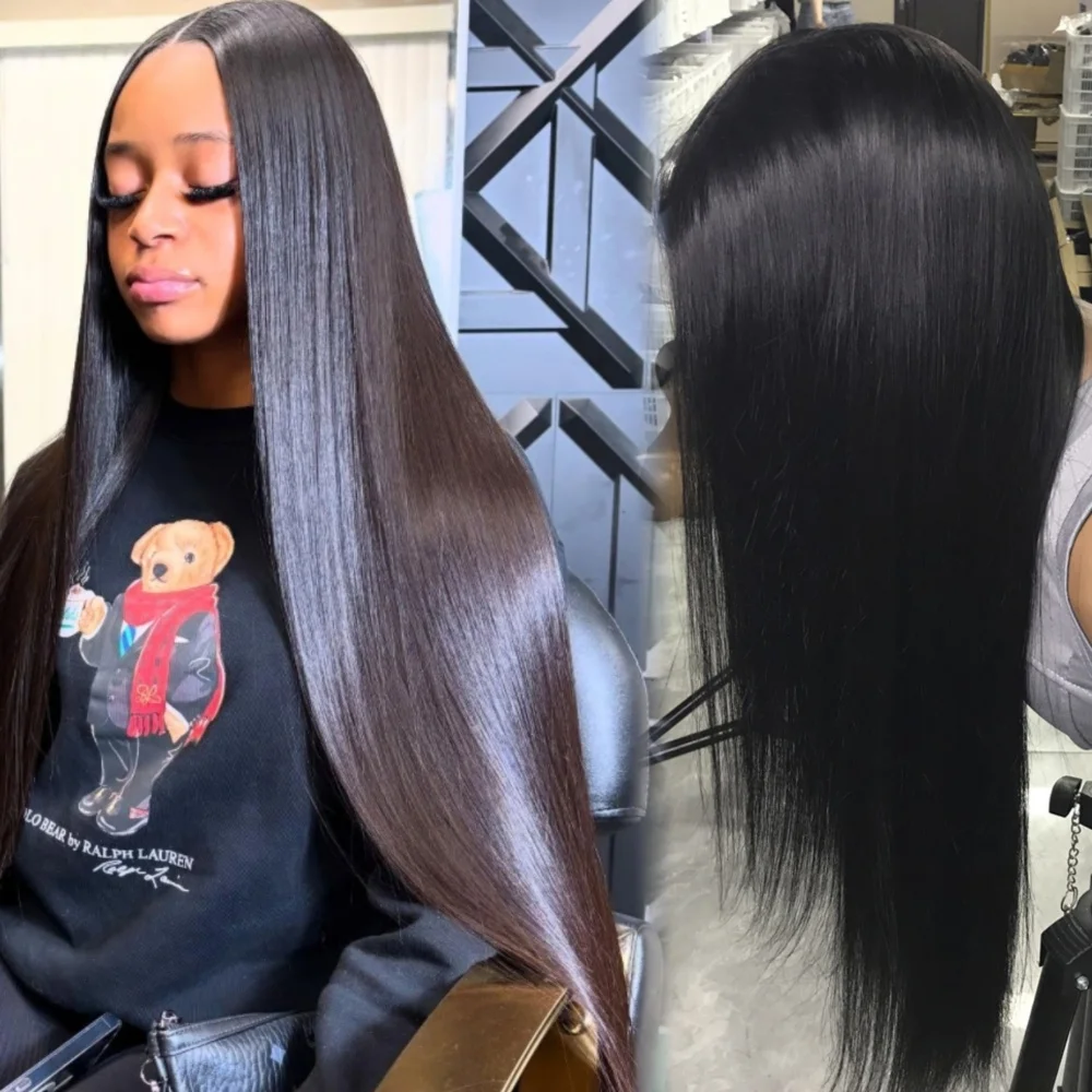 

Millionaire Queen Straight 18 34 inches Wig For Women 13x6 Bone Straight Human Hair Real HD Lace Frontal Wigs