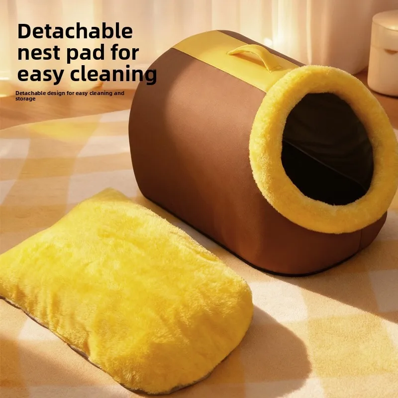 Winter Warm Plush Enclosed Cat Bed Sleeping Bag Wholesale Stock Ready Global Markets Pet Accessories Dog House Dog Bed Pet Bed