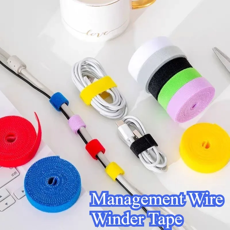1/3/5/10/ Rolls Cable Organizer Cable Management Wire Winder Tape Multi-purpose Wire Organizer Data Cable Storage Tapes